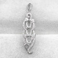 Sterling Silver 4*6mm Semi Mount Pendant Empty Frame Blank Support Setting S925 Base Holder Without Center Stone for DIY Inlay