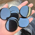 Wholesale Cheap 40mm Polished Round Shaped Natur Black Obsidian Crystal Carved Coins for DIY