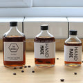 50ml 100ml 200ml 250ml 350ml 500ml Flat Glass Cold Brew Coffee Bottles Drink Juice Whiskey Gin Glass Bottle with Aluminum Cap