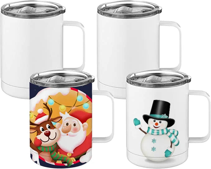 15oz Double Wall Insulated Tumbler Sublimation Camper Handle Coffee Stainless Steel Sublimation Tumbler