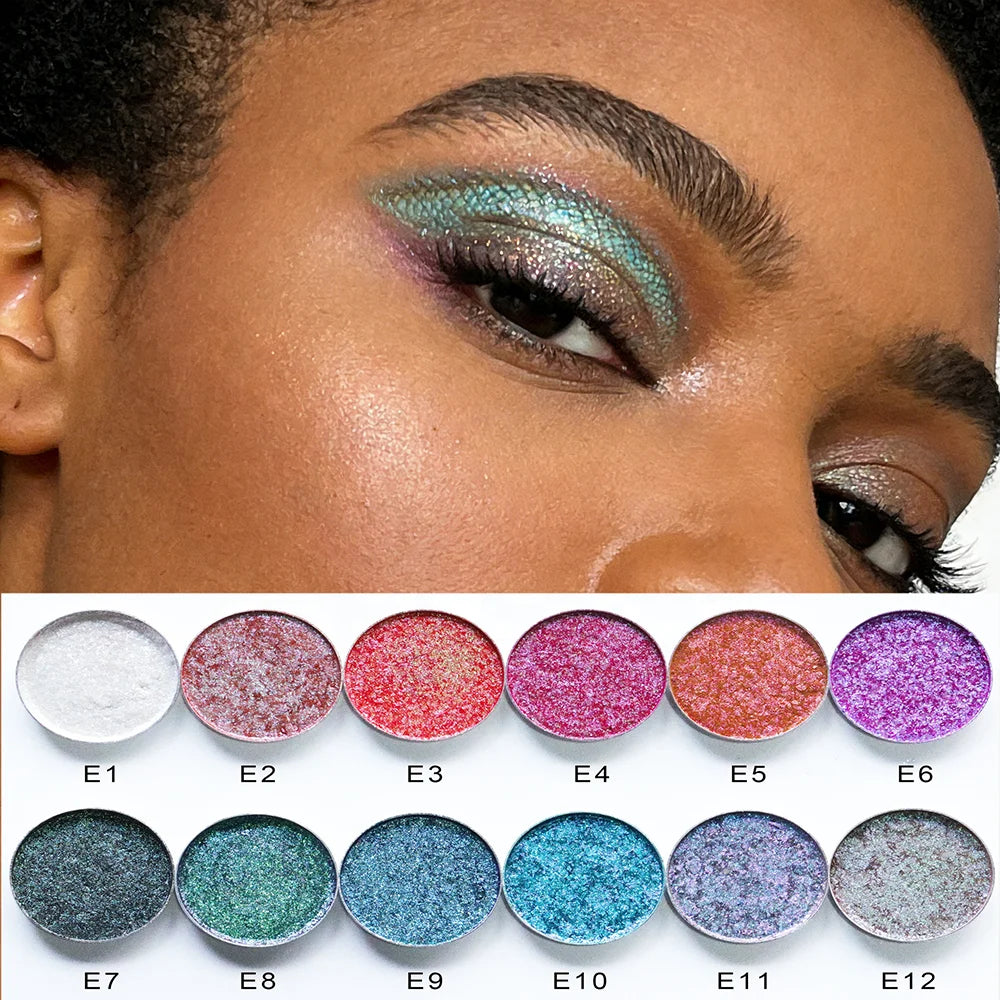 Wholesale Custom Chameleon Glitter Eyeshadow Long Lasting Waterproof Duochrome Private Label Shimmer Powder Makeup for Eyes