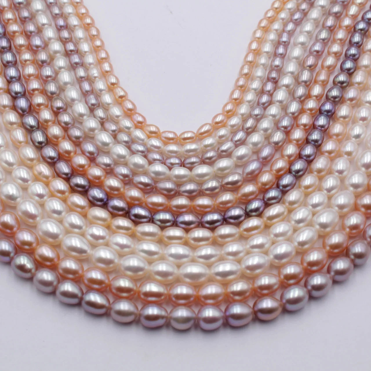 5A 2-9mm Rice Shaped Natural Freshwater Pearls Loose Beads Handmade Pearl Necklace Accessories
