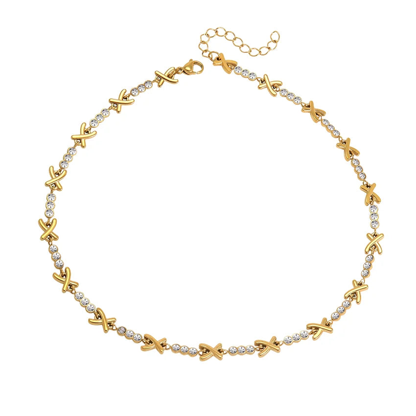 Personalized Trendy Jewelry Wholesale Women Hip Hop Zircon  Chain Necklace