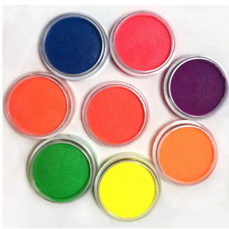 Fashion Water-Activated UV Neon Eyeliner Face and Body Paint Makeup Fluorescent Natural Plant Material 5g Face Painting Kits