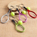 New Metal Mini Tennis Racket Shaped Keyrings Keychains Car Bag Pendant Keyring Sports Key Chain Who Love Sports Gifts