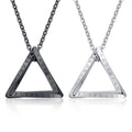 Men's Stainless Steel Geometric Triangle Pendant Necklace Norse Viking Rune Gold Plated Box Vintage for Parties Anniversaries