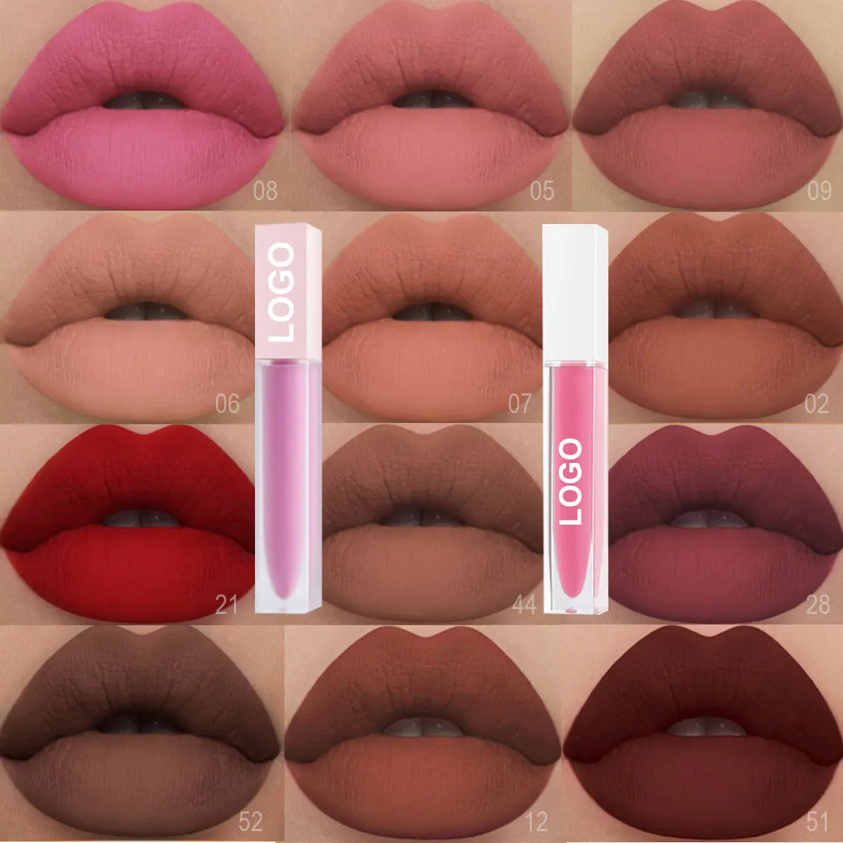 No MOQ Private Label Vegan Luxury Liquid Lipstick Waterproof High Pigment Long Lasting Matte Liquid Lipstick