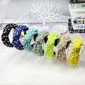 Go Party Hot Women Fashion Cross Knot Neon Pearl Beaded Headbands