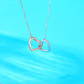 Factory Direct Sales 925 Sterling Silver Double Love Heart Valentine's Day Pendant Necklace for Women