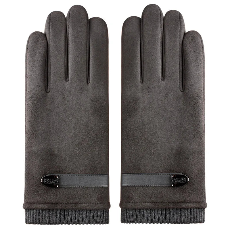 Fashion Thermal Riding Men Thicken Touch Screen Winter Gloves
