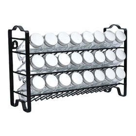 3 - Tier Spice Jar Rack Set Organizer for Countertop Cabinet or Wall Mount Jars Available