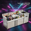 Factory Price Stainless Steel Commercial Refrigeration Workstation Single-Temperature Cocktail Bar Nightclub Equipment Counter