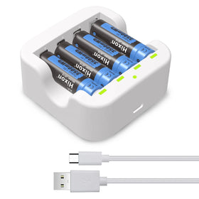4pcs Hixon 1.5V AA 3500mWh Rechargeable Lithium Battery and Charger
