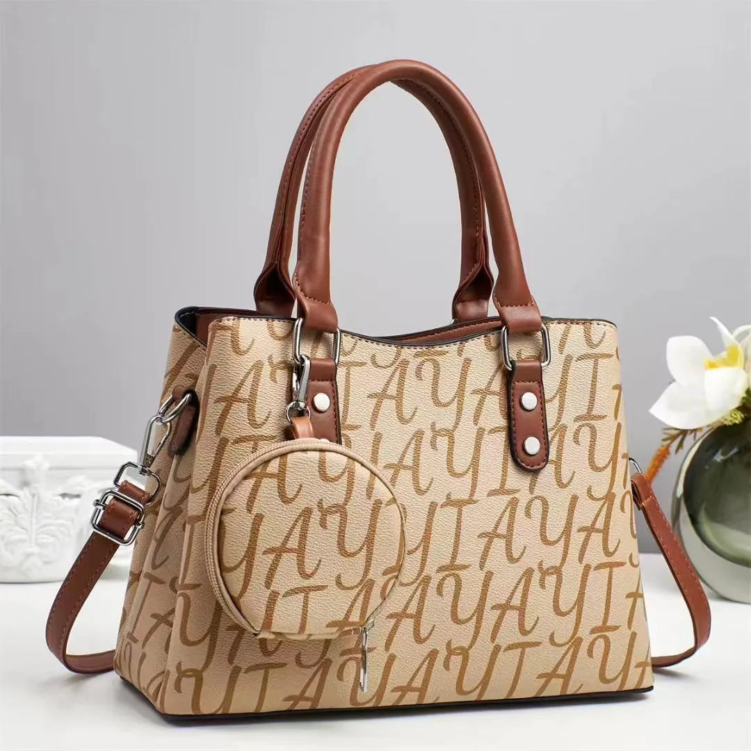 2026 New Letter Design Large Capacity PU Women's Bag