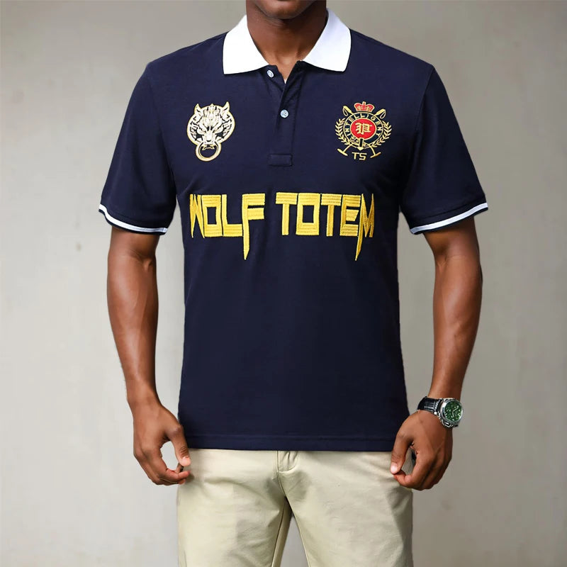 Wholesale Loose Golf Leisure Custom Short Sleeved T-shirts Plus Size Sports Embroidered 100% Cotton Men's Polo Shirt