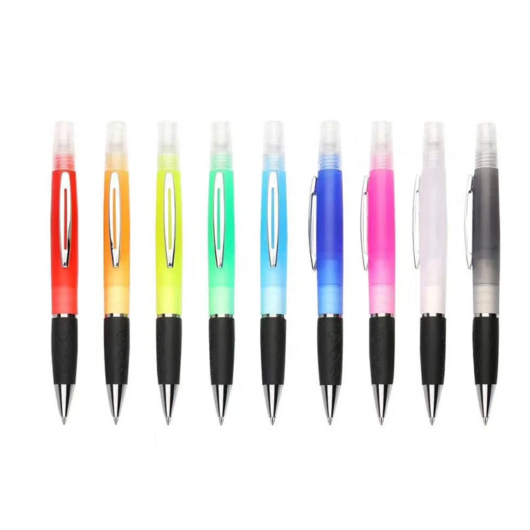 Novelty 3ml 5ml Hand Wash Alcohol Sanitizer Gel Spray Dispenser Ball Pen with Spray Bottle