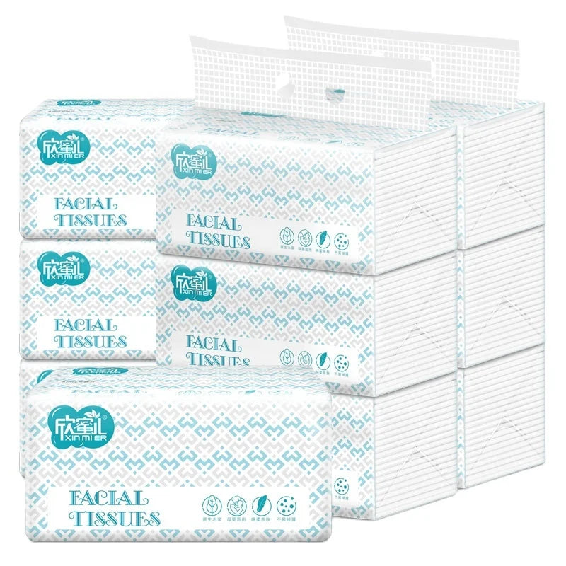 DDP 10% 4-Ply Fine Soft Bag Tissue Facial Tissues 100% Virgin Wood Pulp Office & Home Use One Carton 3-7 Days Delivery