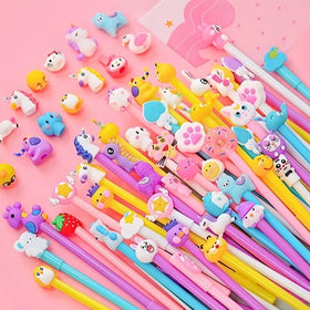 Cute Cartoon Animal Ballpoint Pens 0.5 mm Multi-Colored Ink Plastic Writing Instruments Assorted Styles Home School Office