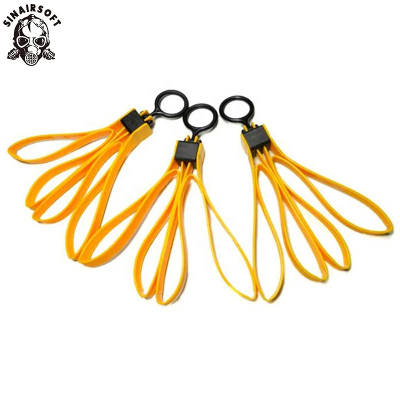 Tactical Plastic Cable Tie Strap Handcuffs CS Sport Decorative Belt TMC Sport Gear Disposable Cable Tie Yellow Black (1set/3pcs)