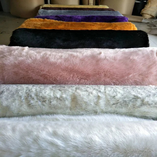White Black pink Purple Washable Faux Fur Material Fabrics Textile Rolls
