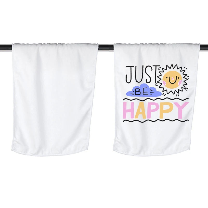 White Polyester Microfiber 40 X 60 CM Kitchen Towel Custom Sublimation Tea Towels
