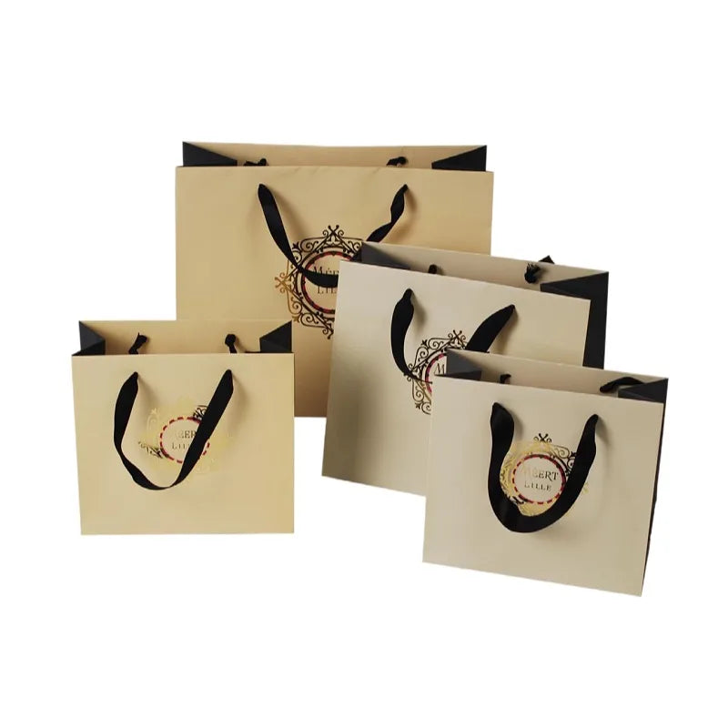 Packaging Women Dresses Distributors Design White for Eyewear Customized Kraft Paper Bag Custom