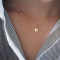 Tiny Necklace for Women Chain Small Human Shape Pendant Gift Gold Silver Necklace