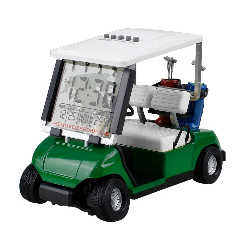 Mini Golf Cart LCD Display Clock and Calendar Novelty Gift Set for Desk Decoration Golf Products