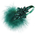 LOWOSAIWOR Feather Sequin 1920s Women's Gatsby Headband Adults Party Prom Headwear Model 16 Individually Packaged ODM Supply