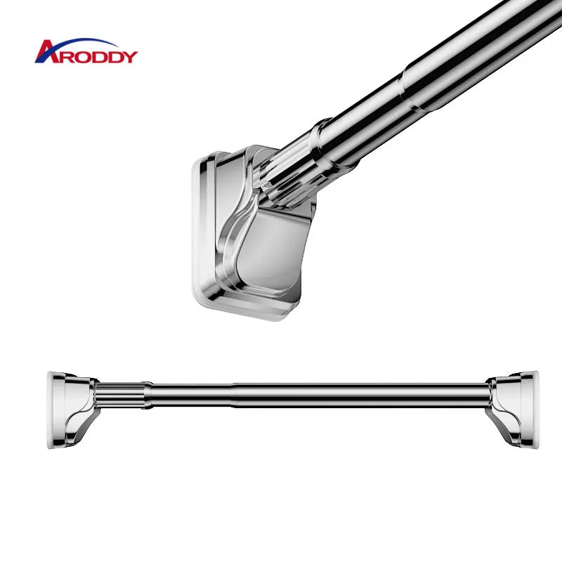 ARODDY Modern Long 32mm 1.1-1.5m Stainless Steel Extensible Retractable Curtain Rod Track for Bathroom Wholesale
