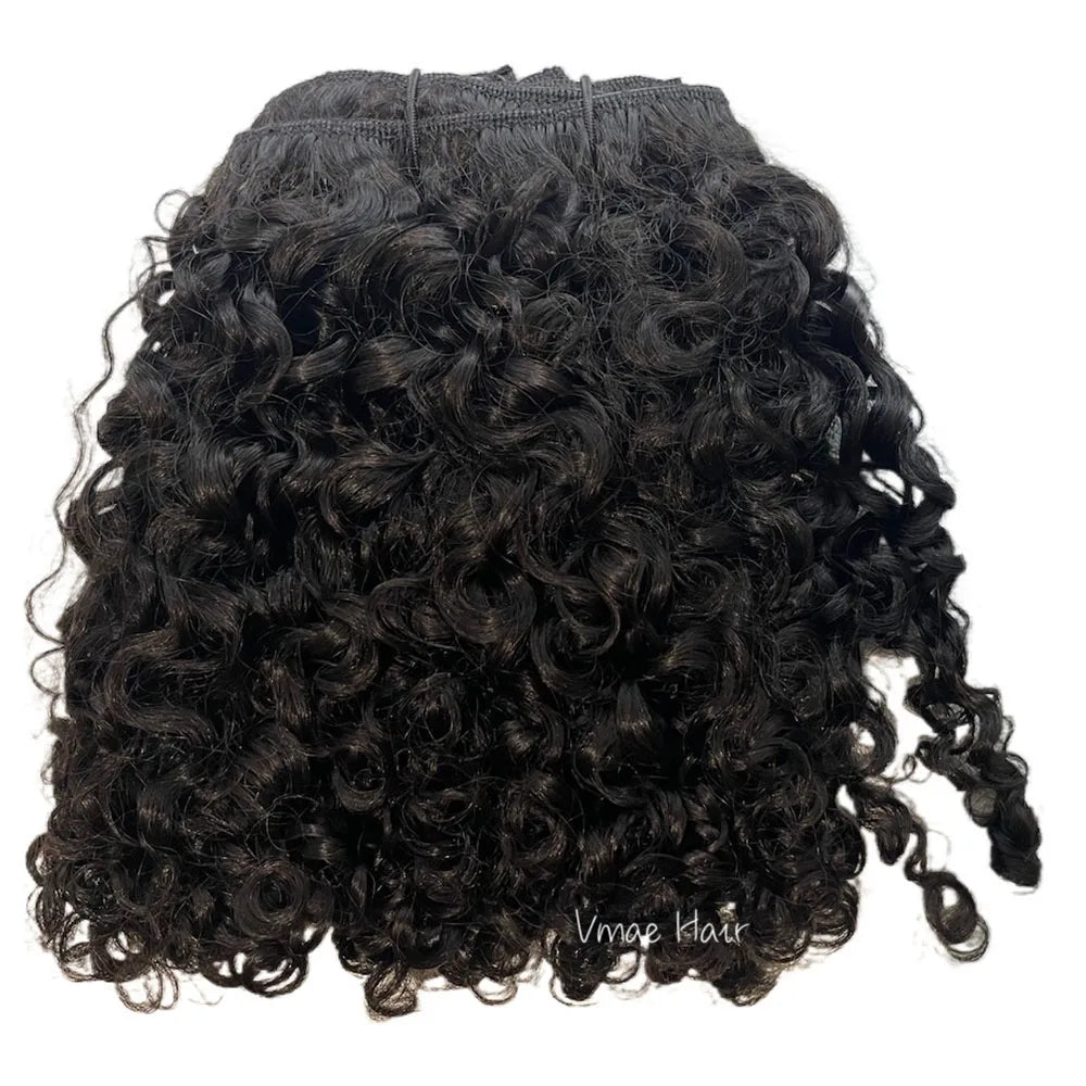 VMAE Unprocessed 100% Indian Virgin Hair Natural Color Afro Kinky Curly a Clip in Human Hair Extensions
