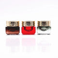 Empty 30ml Red Amber Glass Cream Jar Face Skin Care square Glass Jar Luxury Cream Jar with Lid