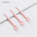 Kitchen Hacks Multifunctional Home Clean 2-in-1 Pink Small Tail Point Scraper Cleaning Brush Gadget for Keyboard and Corner Gap