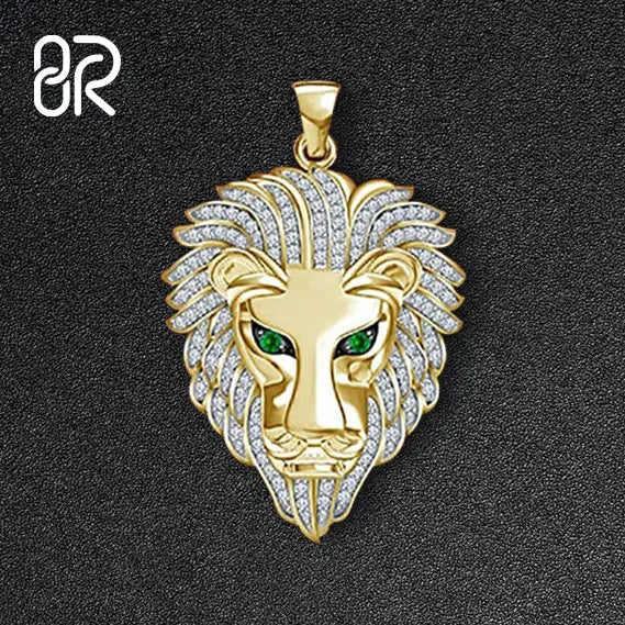 Animal 3D Men Moissanite Pendants Wholesale Large Meatball 925 Sterling Silver VVS Custom Fine Jewelry