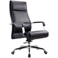 Modern Contemporary High Back Executive Office Chair Adjustable Height Swivel Ergonomic Synthetic Leather Aluminum Alloy Base