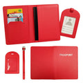 Wholesale or Custom Pu Leather Travel Holder Passport Cover with Luggage Tag Set