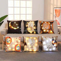 Ramadan Kareem LED Cushion Cover Pillowcase Muslim Mosque Decorative Party Supplies Eid Mubarak Gift with Quranic Decorations