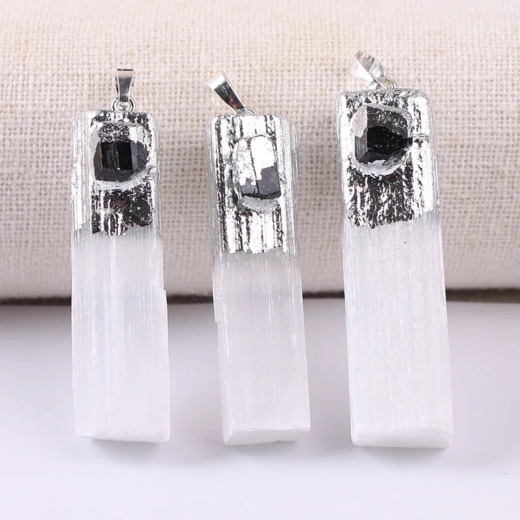 HY Jewelry Natural Sky Raw Selenite Gemstone Pendant Stone Very Small Shop Online at Wholesale Price