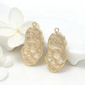 New Arrival Irregular Shape 14K Gold Plated Brass Charm for Jewelry Making MegaBDM
