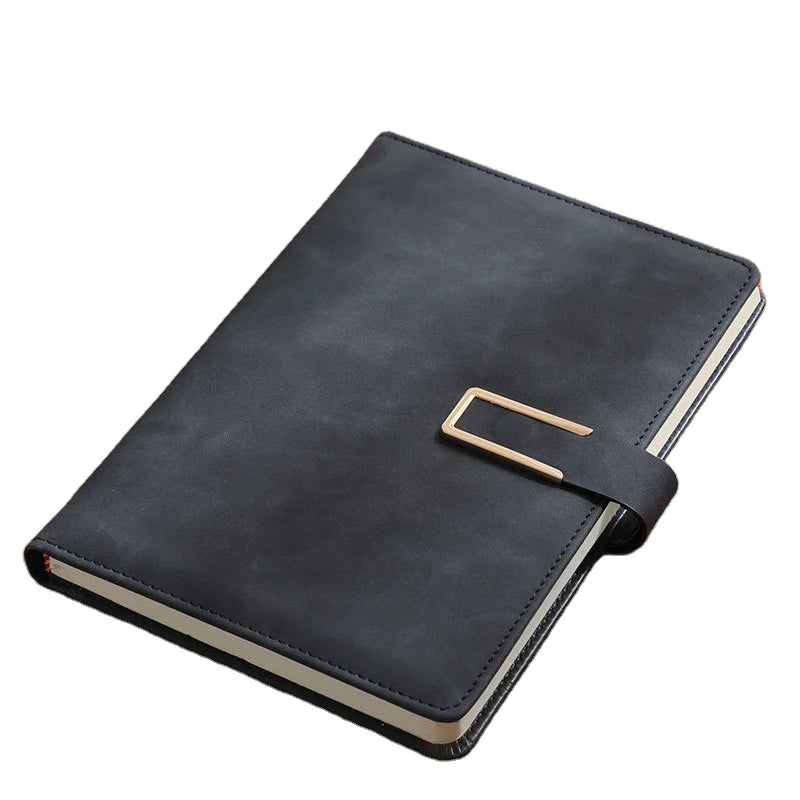 Wholesale A5 Business & School Notebook Custom Logo Printed Thickened Buckle Leather/Pu Cover for Meeting Minutes & Gift Use