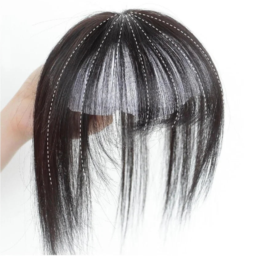TP 6*6 & 4*8cm 3D Silk Base Closure Remy Hair Topper for Women with Bangs Straight Hair Pieces Top of Head with Clips