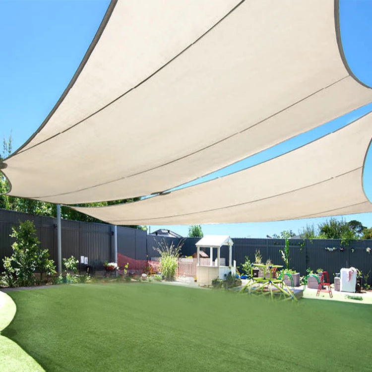 100% Polyester Garden Pool Carport Commercial Shade Sail Uv Polyester Waterproof Sun Shade Sail 4x4m