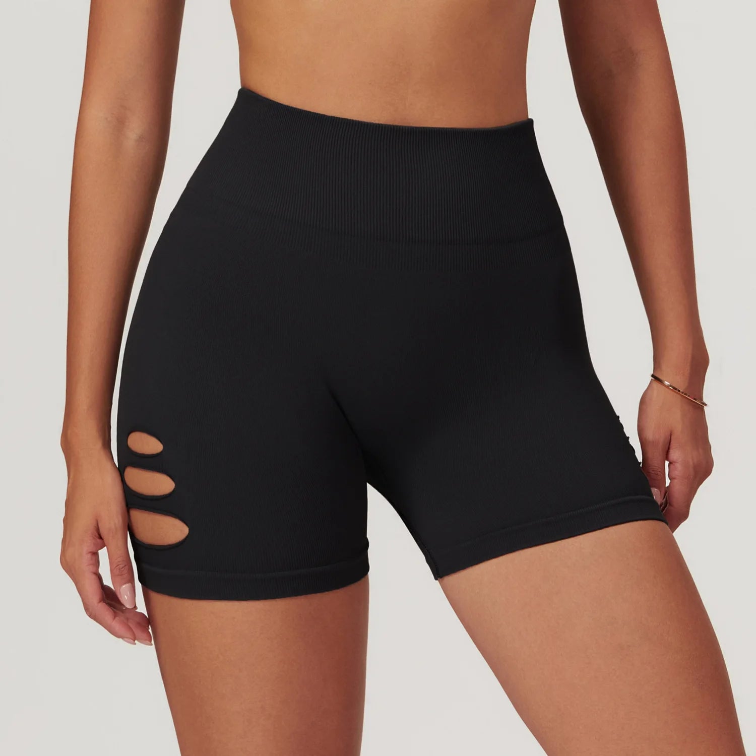 High Quality Women's Workout Peach Printed Red High Waist Yoga Shorts Casual Hip Lift Seamless Sexy Pants-Wholesale