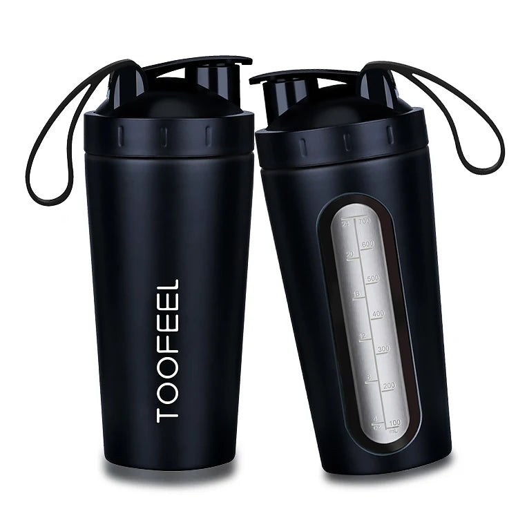 insulation shake vacuum powder fitness stirring Stainless Steel Protein Shaker Metal Sports Drink water gym Bottle