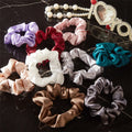 High Quality 4CM Girls Hair Tie Hair Accessories Multicolor 19mm 100% Silk Hair Tie