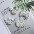 In Stock Multi Styles Heart Patch DIY Handmade Rhinestone Pearl Patches for Hat Use Blank Backing Durable & Sustainable