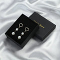 Custom Black Logo Printed Paper Packaging for Jewelry Boxes Earrings and Bracelet with Lid