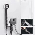 Modern Design Brass Two-Function Handheld Portable Wall-Mounted Bidet Sprayer Gun Grey for Bathroom & Toilet