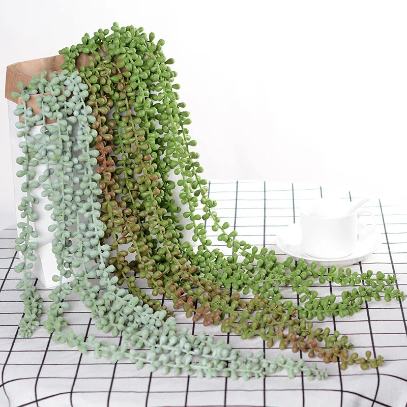 Factory Direct Simulation Soft Plastic Rubber Lover Tears Latex Beads Artificial Flowers and Fleshy Rattan for Home Wedding