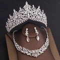 Romantic New Wedding Rhinestone Elegant Tiara Bridal Beauty Crown Queen Jewelry Set